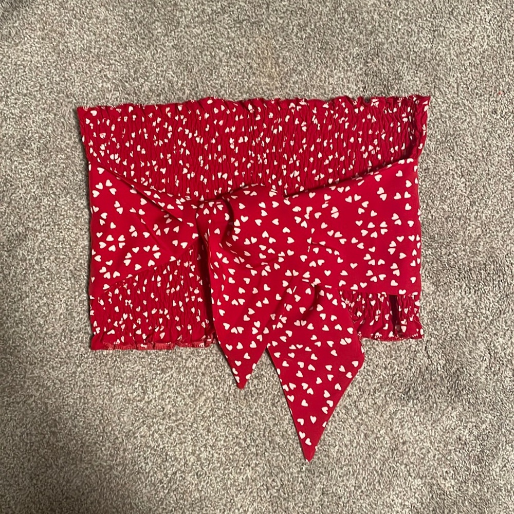 Shein cropped tube top with bow